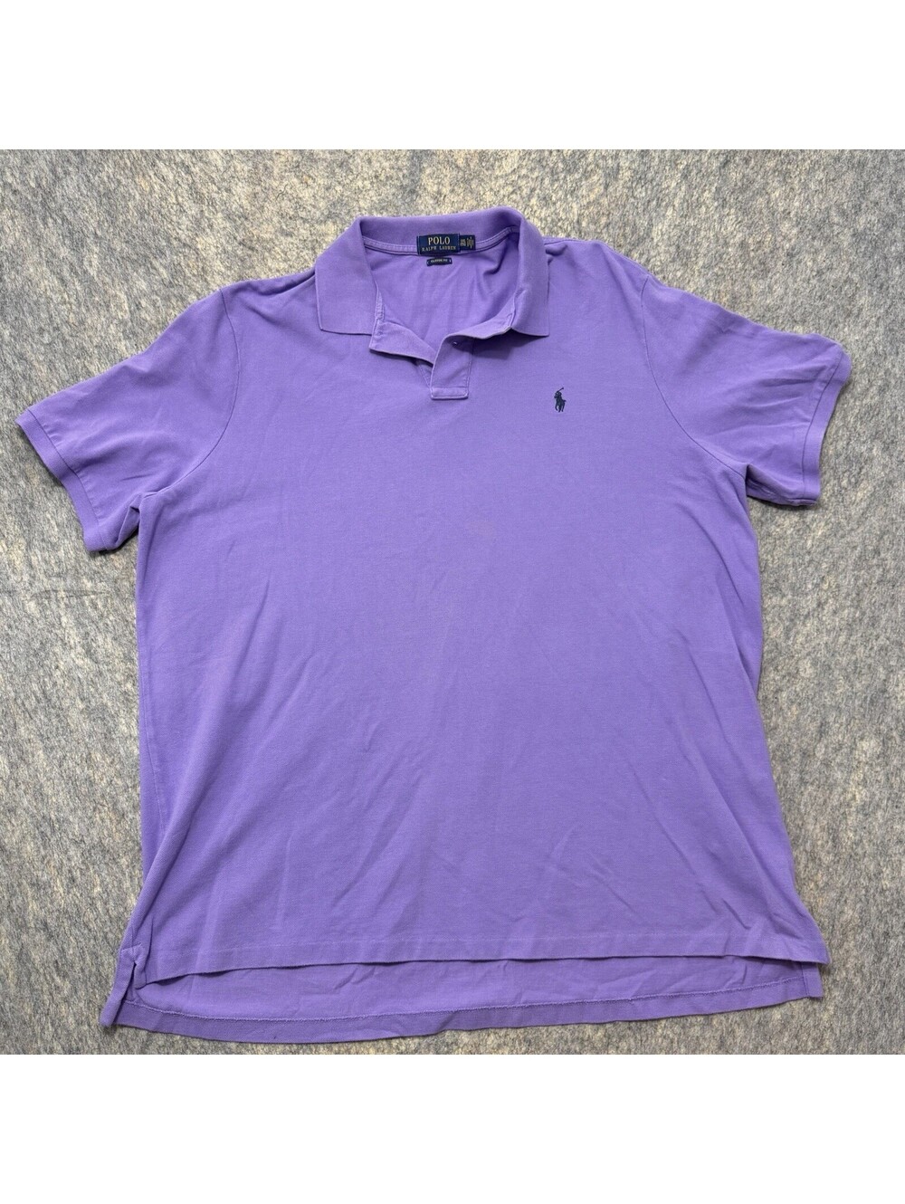 Polo Ralph Lauren Mens XXL Purple Classic Fit Cotton Pony Logo Polo Shirt